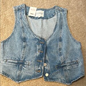Lucky Brand Blue Denim Vest